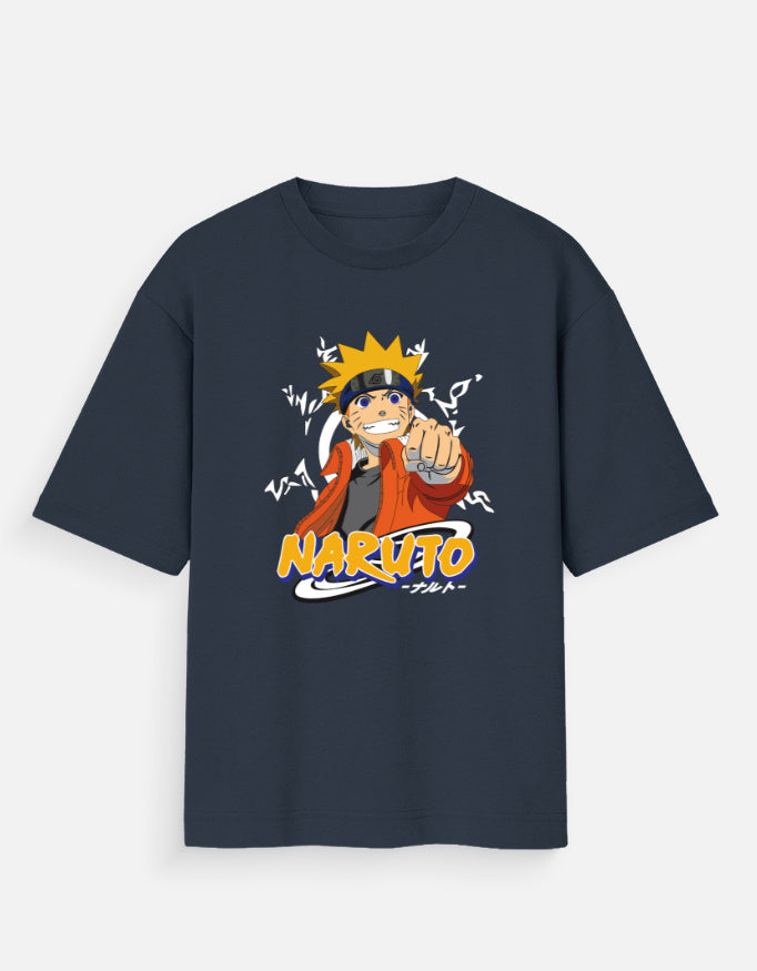 Naruto Print Unisex Oversized T-Shirt