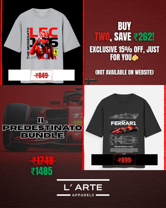 Il Predestinato Bundle - Leclerc Print Unisex Oversized T-Shirt Combo